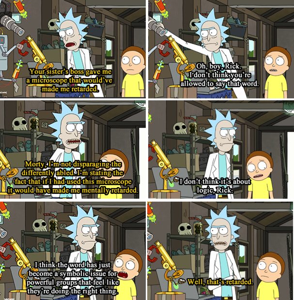 rick and morty retarded 
