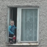 Russian Baby Checks Out View From His Window – Gif 