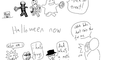 Halloween then vs Halloween now – comic  