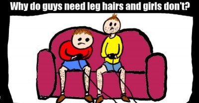 Why guys need leg hair and girls don’t – comic  