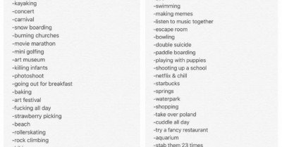 Here’s a list of date ideas boys  