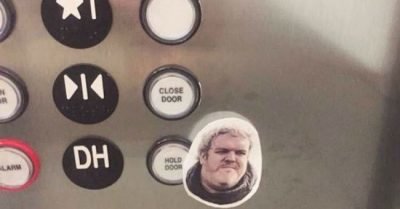 Hodor Hold the door elvator sticker meme