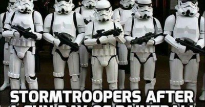 Stormtroopers after a fun day of paintball  